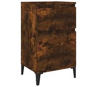 vidaXL Bedside Cabinet, Bedside Table for Bedroom, Nightstand with Storage, Telephone Stand Bed Cabinet, Industrial Style, Smoked Oak