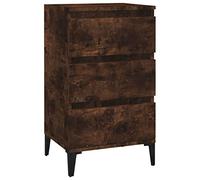 vidaXL Bedside Cabinet, Bedside Table Nightstand Side Table Bed Cabinet, Bedroom Side Cabinet with Storage, Modern Style, Smoked Oak Engineered Wood