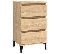 vidaXL Bedside Cabinet, Bedside Table Nightstand Side Table Bed Cabinet, Bedroom Side Cabinet with Storage, Modern Style, Sonoma Oak Engineered Wood