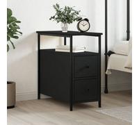 Vidaxl Bedside Cabinet Black 30X60X60 Cm Engineered Wood, Black