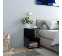 vidaXL Bedside Cabinet Black Engineered Wood Bed Stand Side Table Nightstand