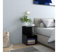 vidaXL Bedside Cabinet Black 35x35x55 cm Engineered Wood