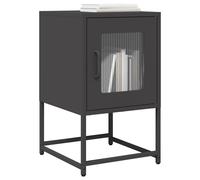 vidaXL Bedside Cabinet Black 36x39x60.5 cm Cold-rolled Steel