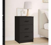 vidaXL Bedside Cabinet Black 38 x 38 x 66 cm Engineered wood