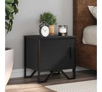 vidaXL Bedside Cabinet Black 40x30x40 cm Engineered Wood