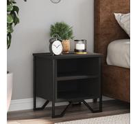 vidaXL Bedside Cabinet Black 40x30x40 cm Engineered Wood