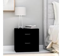 vidaXL Bedside Cabinet Black 40x30x40 cm Engineered Wood