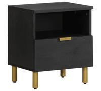 vidaXL Bedside Cabinet Black 40x33x46 cm Engineered Wood