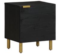 vidaXL Bedside Cabinet Black 40x33x46 cm Solid Wood Mango