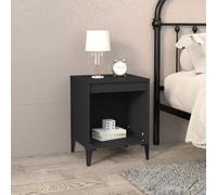 vidaXL Bedside Cabinet Black 40x35x50 cm, Black