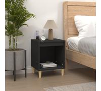 vidaXL Bedside Cabinet Black 40x35x50 cm Engineered Wood