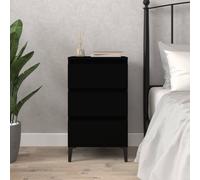 vidaXL Bedside Cabinet Black 40x35x70 cm Engineered Wood, Black