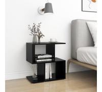 vidaXL Bedside Cabinet Black Engineered Wood Telephone Stand Nightstand Table