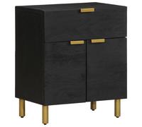 vidaXL Bedside Cabinet Nightstand Bed Table Bed Cabinet Black Engineered Wood