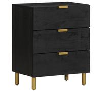 vidaXL Bedside Cabinet Nightstand Bed Table Bed Cabinet Black Engineered Wood
