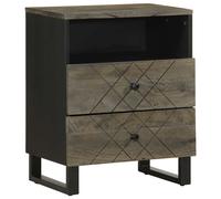 Bedside Cabinet Black 50x33x62 cm Solid Wood Mango bedside table vidaXL