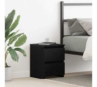 vidaXL Bedside Cabinet Black oak 30 x 30 x 40 cm Engineered wood