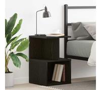 vidaXL Bedside Cabinet Black oak 35 x 35 x 55 cm Engineered wood