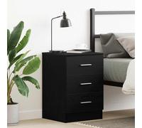 (black oak, 1 pcs) vidaXL 1/2x Bedside Cabinet Chipboard Bedroom Nightstand Stand Multi Colours