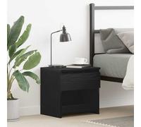 vidaXL Bedside Cabinet Black Oak 40 x 30 x 39 cm Engineered wood