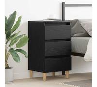 vidaXL Bedside Cabinet Black oak 40 x 35 x 69 cm Engineered wood
