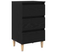 vidaXL Bedside Cabinet Black Oak 40 x 35 x 69 cm Engineered Wood, Black