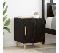 vidaXL Bedside Cabinet Black Oak 40 x 40 x 50 cm Engineered Wood