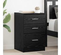 vidaXL Bedside Cabinet Black oak 40 x 40 x 63 cm Engineered wood