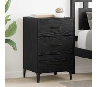 vidaXL Bedside Cabinet Black oak 40 x 40 x 66 cm Engineered wood