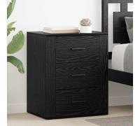 vidaXL Bedside Cabinet Black oak 50 x 36 x 60 cm Engineered wood