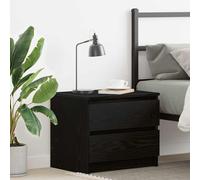 vidaXL Bedside Cabinet Black oak 50 x 40 x 43.5 cm Engineered wood