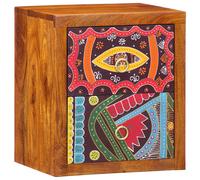 Bedside Cabinet with Drawer Brown Solid Acacia Wood Rustic Nightstand vidaXL