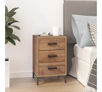 vidaXL Bedside Cabinet Brown 36x30x54 cm Solid Pinewood