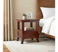 vidaXL Bedside Cabinet Brown 40 x 40 x 45,5 cm Solid Mahogany Wood