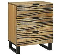 Bedside Cabinet with Drawer Solid Acacia wood Bedroom Furniture Compact vidaXL