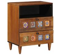 vidaXL Bedside Cabinet Brown 50 x 33 x 62 cm Solid Mango Wood