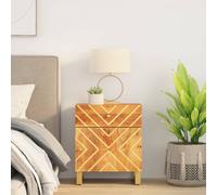 vidaXL Bedside Cabinet Brown and Black 50x33x60 cm Solid Wood Mango