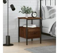 Vidaxl Bedside Cabinet Brown Oak 34X36X50 Cm Engineered Wood, Brown