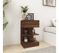 vidaXL Bedside Cabinet Brown Oak 40x35x65 cm Engineered Wood