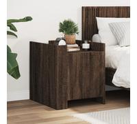 vidaXL Bedside Cabinet Brown Oak 45x50x50 cm Engineered Wood