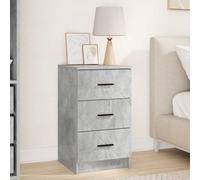 vidaXL Bedside Cabinet Concrete grey 38 x 38 x 66 cm Engineered wood