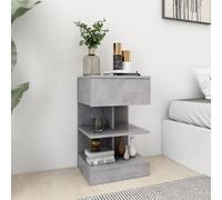 Vidaxl Bedside Cabinet Concrete Grey 40X35X65 Cm Engineered Wood