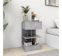 vidaXL Bedside Cabinet Concrete Grey 40x35x65 cm Engineered Wood