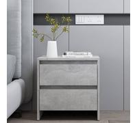 vidaXL Bedside Cabinet Concrete Grey 45x34.5x44.5 cm Engineered Wood