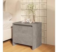 Bedside Cabinet Engineered Wood Concrete Grey 45x34x44.5 cm Nightstand Compact.