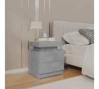 vidaXL Bedside Cabinet Concrete Grey Engineered Wood Telephone Stand Table
