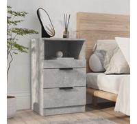 vidaXL Bedside Cabinet Concrete Grey Engineered Wood