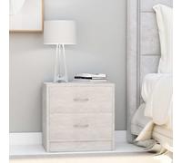 vidaXL Bedside Cabinet Concrete Grey Engineered Wood Nightstand End Table
