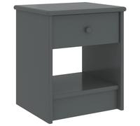 vidaXL Bedside Cabinet Dark Grey 35x30x40 cm Solid Pinewood, Grey
