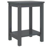 Vidaxl Bedside Cabinet Dark Grey 35X30X47 Cm Solid Pinewood, Grey